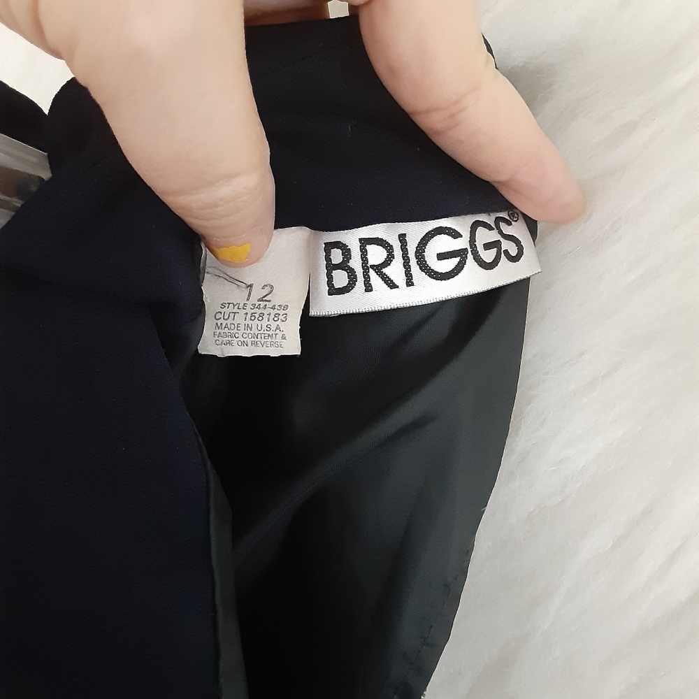 Briggs Navy Blue Pencil Skirt Size 12 - Picture 2 of 5